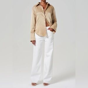 Citizens of Humanity Annina High Rise Wide Leg 30" In Soft White, 26